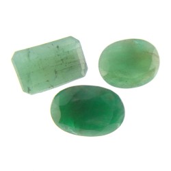 Green Emerald – 15.76 Carats (Ratti-17.41) Panna ~ 3 Pcs Seller Pack